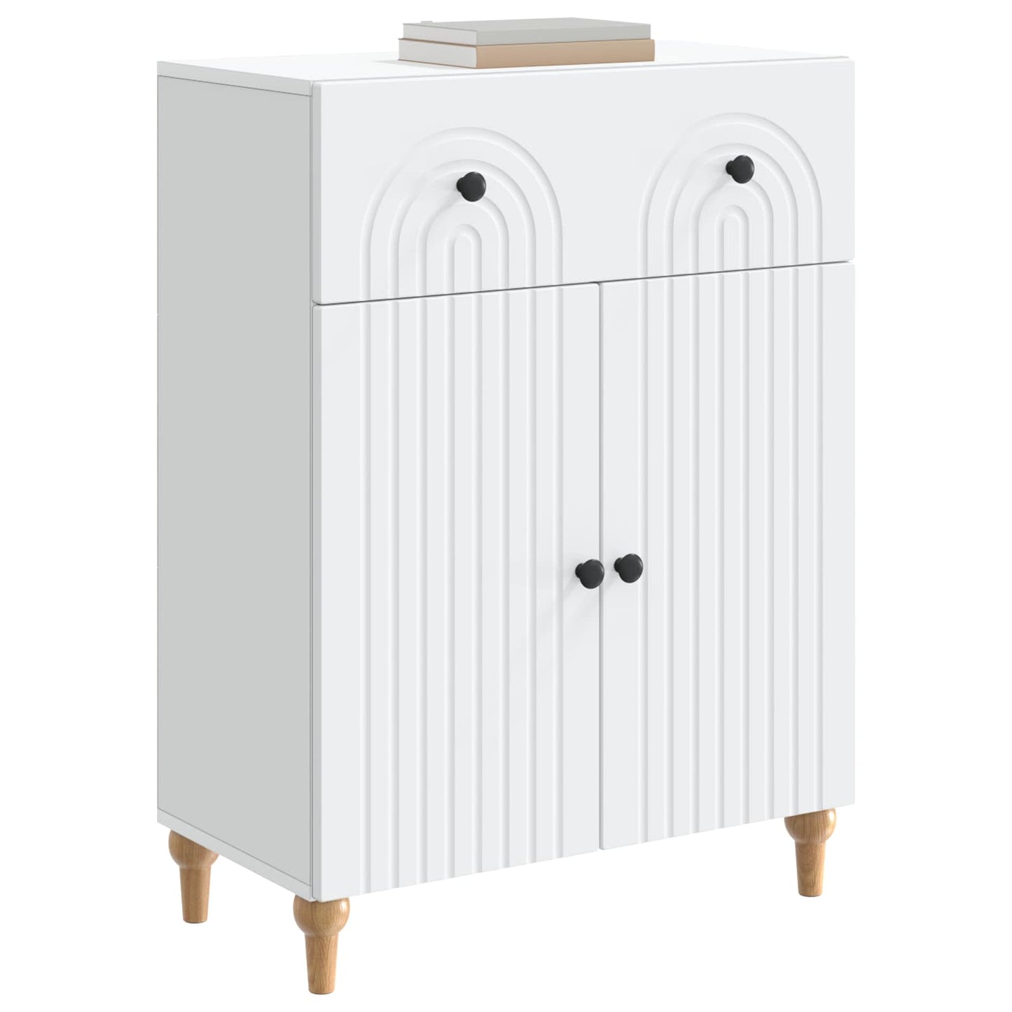 Sideboard Hvid 66 x 34,5 x 90 cm Konstrueret træ