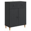 Sideboard med skuffe Sort 66 x 34,5 x 90 cm Konstrueret træ