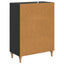 Sideboard med skuffe Sort 66 x 34,5 x 90 cm Konstrueret træ