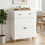 Sideboard Hvid højglans 66 x 34,5 x 90 cm Konstrueret træ