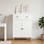 Sideboard Hvid højglans 66 x 34,5 x 90 cm Konstrueret træ