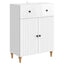 Sideboard Hvid højglans 66 x 34,5 x 90 cm Konstrueret træ