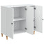 Sideboard Hvid 89 x 34,5 x 80 cm Konstrueret træ