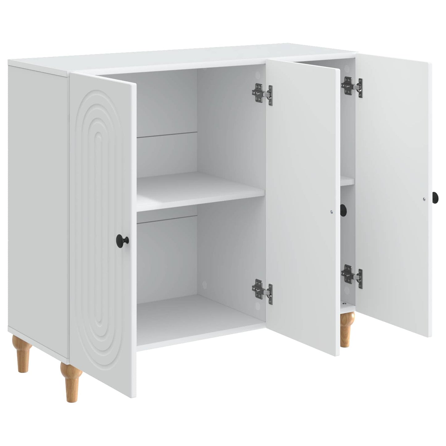 Sideboard Hvid 89 x 34,5 x 80 cm Konstrueret træ