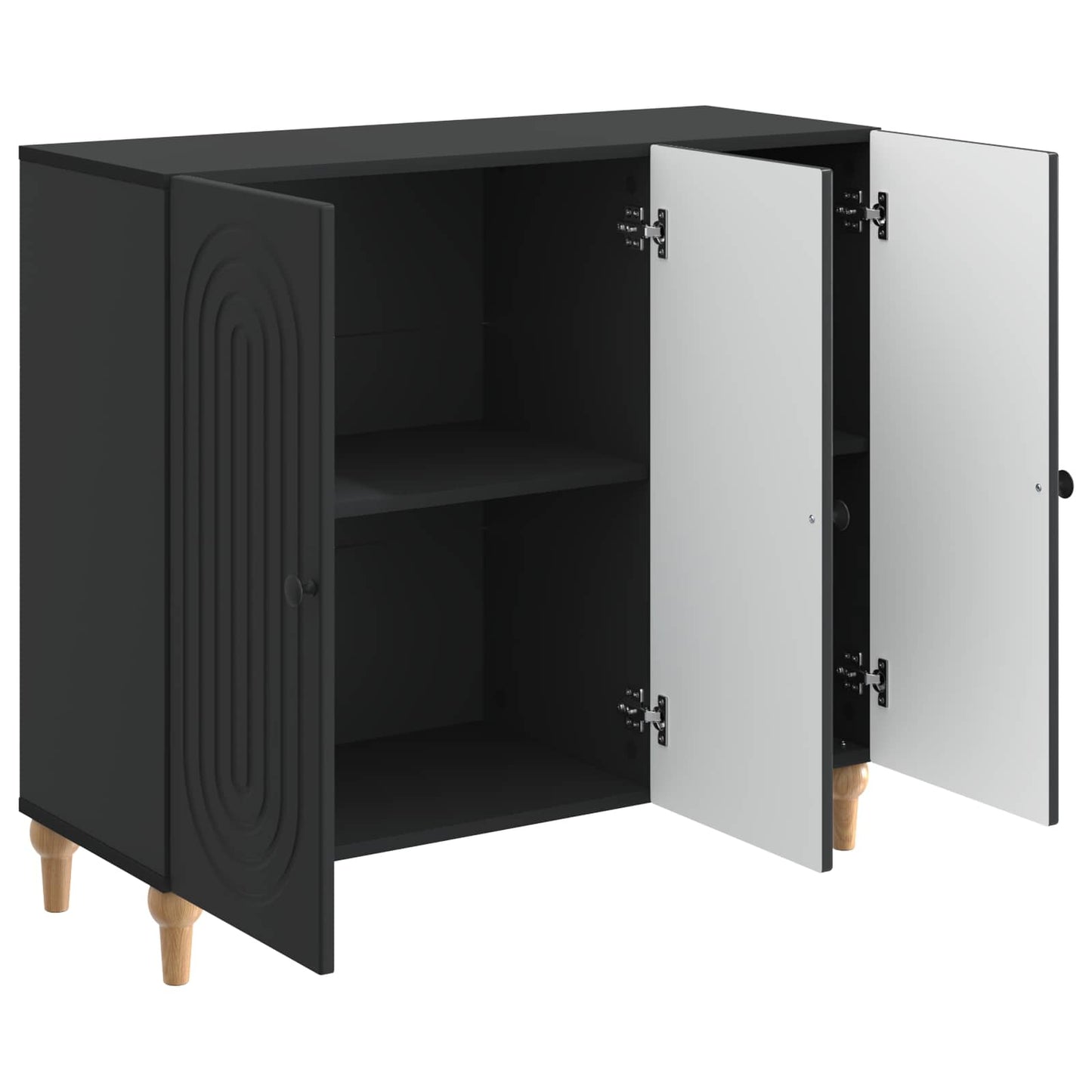 Sideboard Sort 89 x 34,5 x 80 cm Konstrueret træ