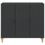 Sideboard Sort 89 x 34,5 x 80 cm Konstrueret træ