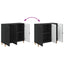 Sideboard Sort 89 x 34,5 x 80 cm Konstrueret træ