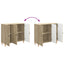 Sideboard Sonoma-eg 89 x 34,5 x 80 cm Konstrueret træ