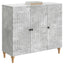 Sideboard Betongrå 89 x 34,5 x 80 cm Konstrueret træ