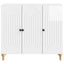 Sideboard Hvid højglans 89 x 34,5 x 80 cm Konstrueret træ