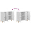 Sideboard Hvid højglans 89 x 34,5 x 80 cm Konstrueret træ