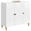 Sideboard Hvid højglans 89 x 34,5 x 80 cm Konstrueret træ