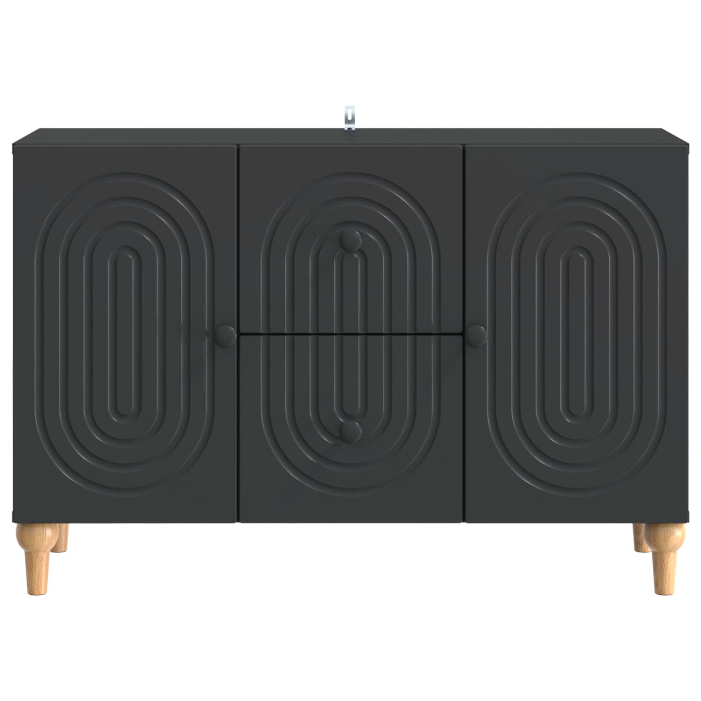 TV-skab med skuffe Sort 89 x 34,5 x 60 cm Konstrueret træ