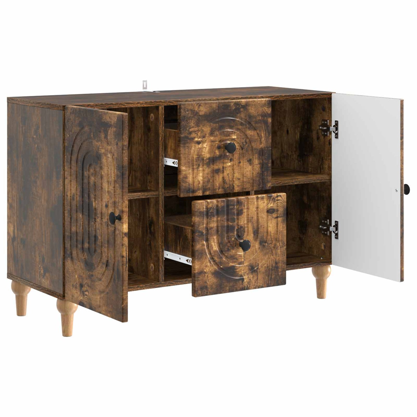 TV-skab Røget eg 89 x 34,5 x 60 cm Konstrueret træ
