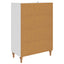 Sideboard Hvid 66 x 34,5 x 95 cm Konstrueret træ