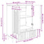 Sideboard Hvid 66 x 34,5 x 95 cm Konstrueret træ