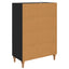 Sideboard med skuffe Sort 66 x 34,5 x 95 cm Konstrueret træ