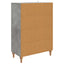 Sideboard med skuffe Betongrå 66 x 34,5 x 95 cm Konstrueret træ