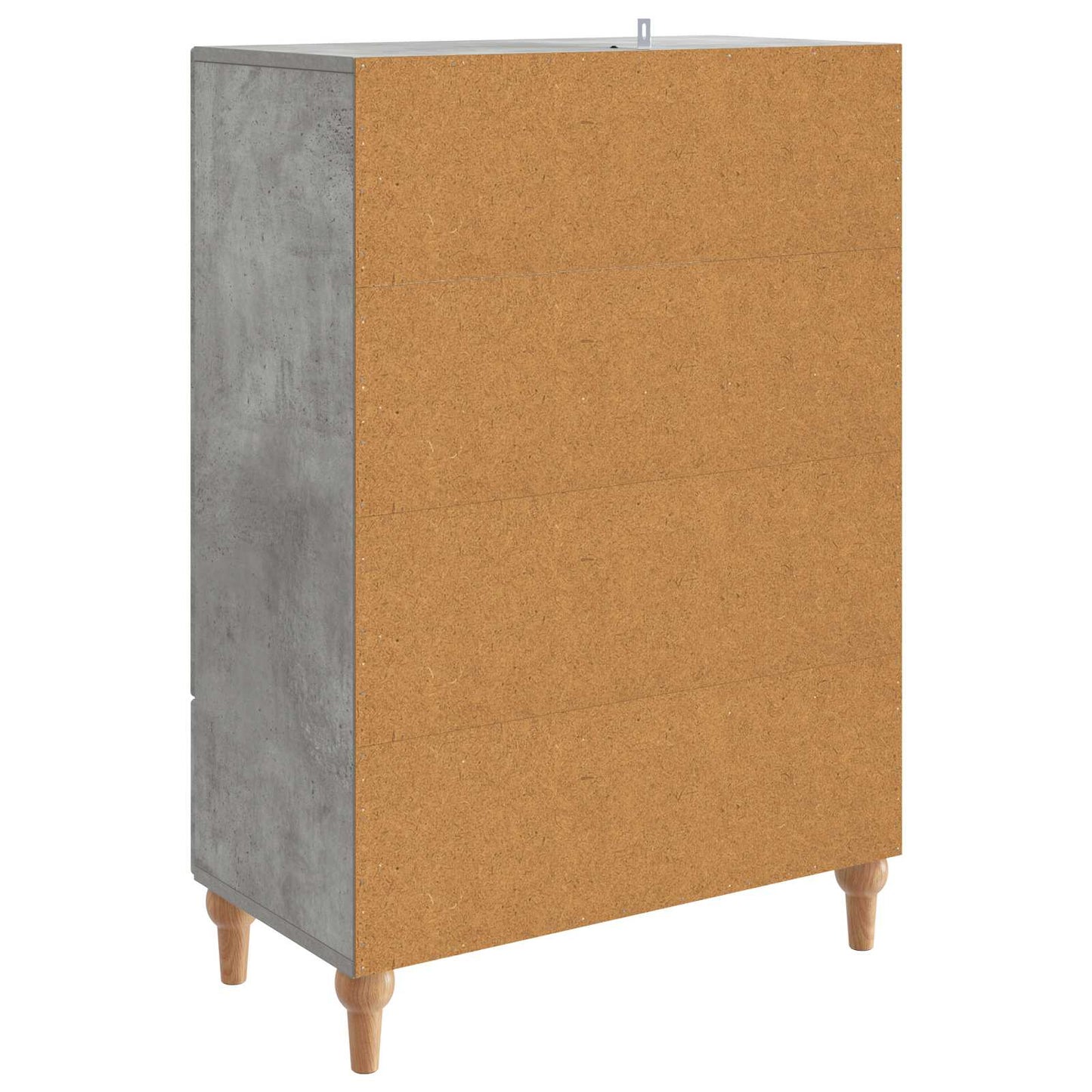 Sideboard med skuffe Betongrå 66 x 34,5 x 95 cm Konstrueret træ