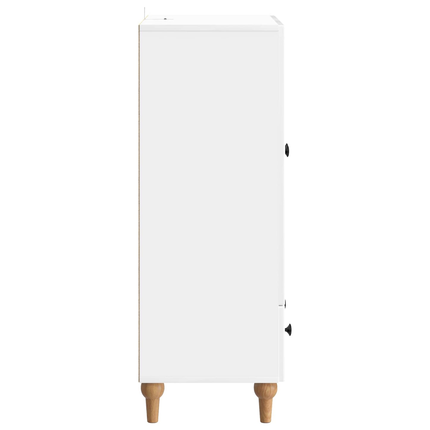 Sideboard Hvid højglans 66 x 34,5 x 95 cm Konstrueret træ