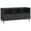 TV-skab Sort 102 x 34,5 x 50 cm Konstrueret træ