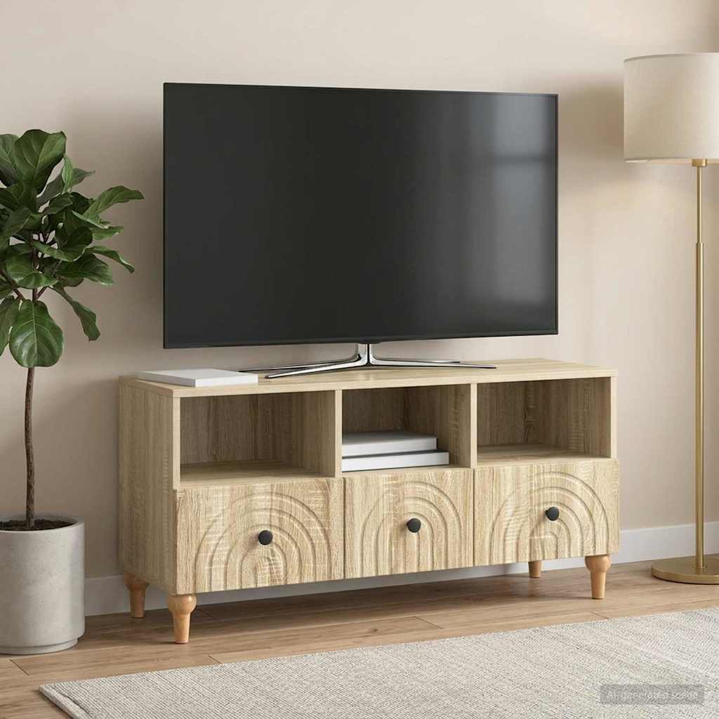 TV-skab Sonoma eg 102 x 34,5 x 50 cm Konstrueret træ