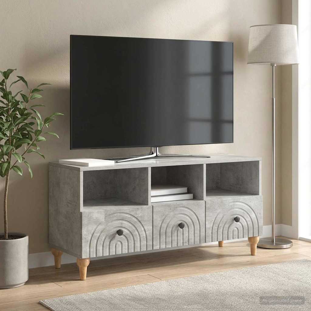 TV-skab BetonGrå 102 x 34,5 x 50 cm Konstrueret træ