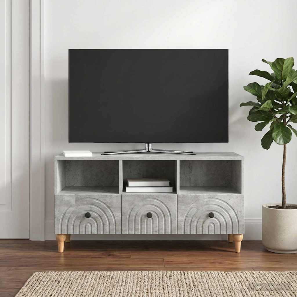 TV-skab BetonGrå 102 x 34,5 x 50 cm Konstrueret træ