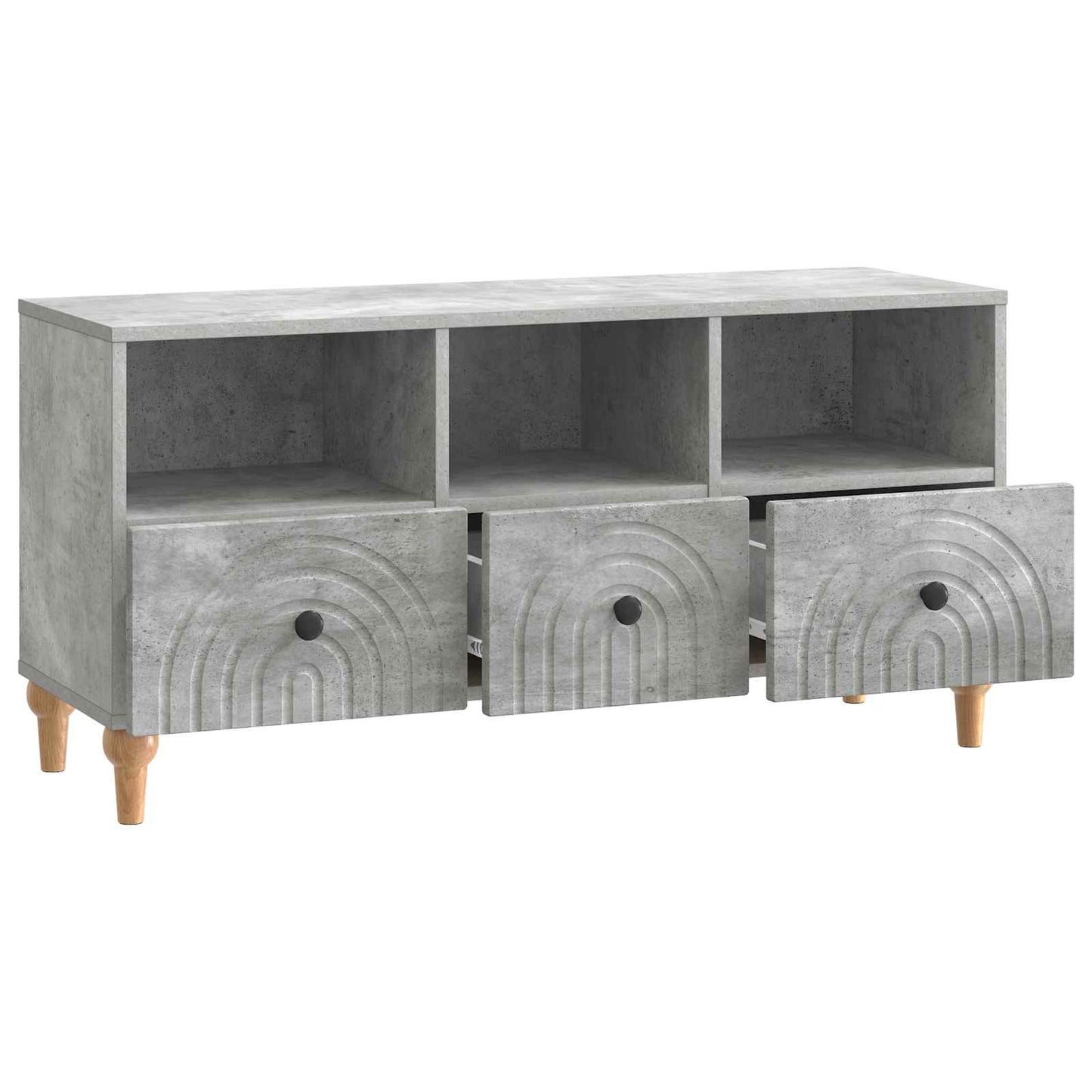 TV-skab BetonGrå 102 x 34,5 x 50 cm Konstrueret træ