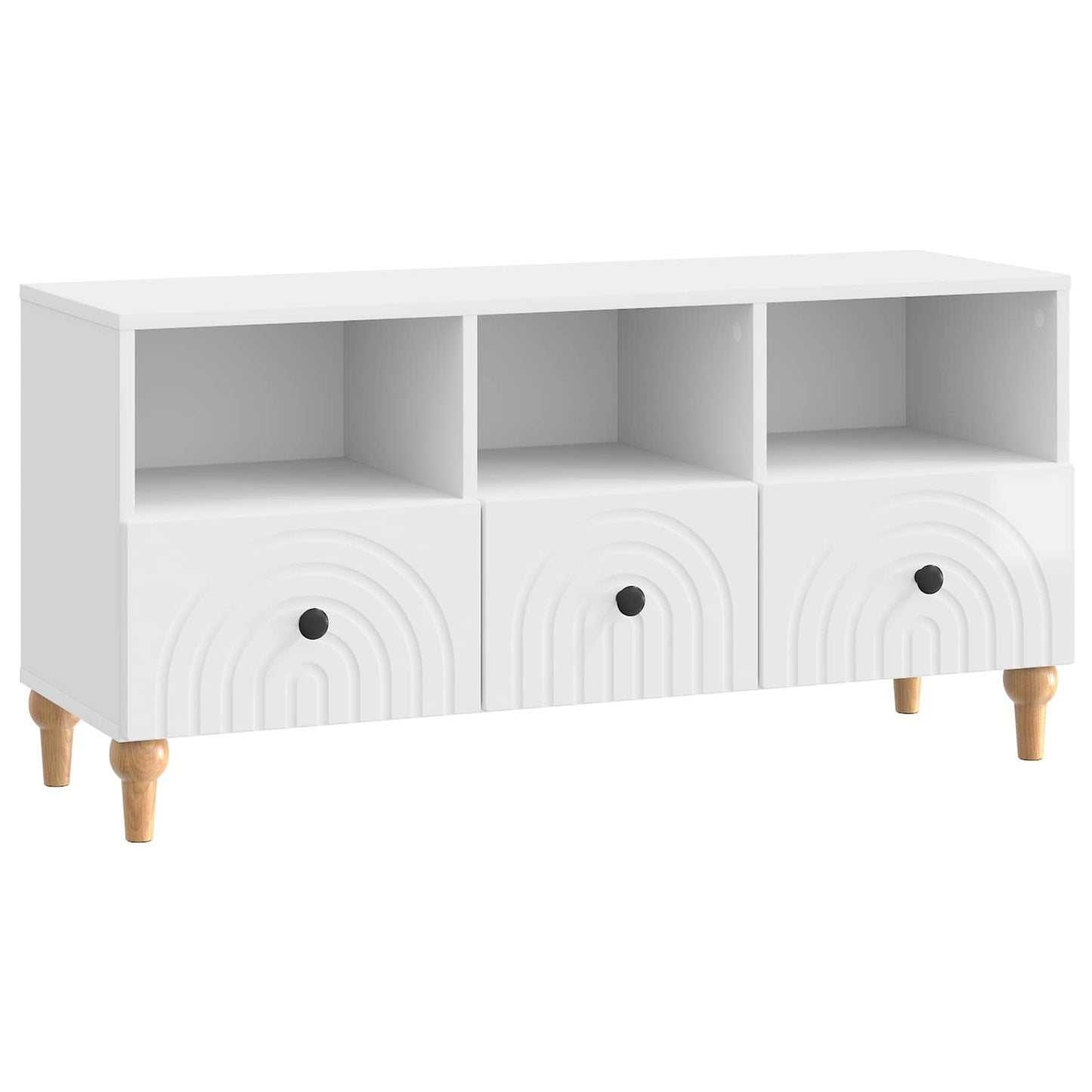 TV-skab Højglans Hvid 102 x 34,5 x 50 cm Konstrueret træ
