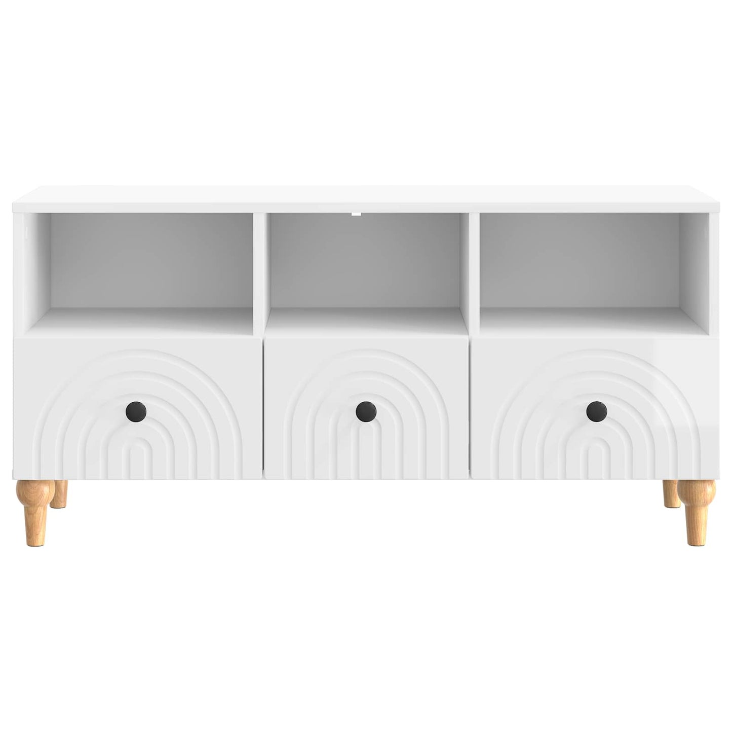 TV-skab Højglans Hvid 102 x 34,5 x 50 cm Konstrueret træ