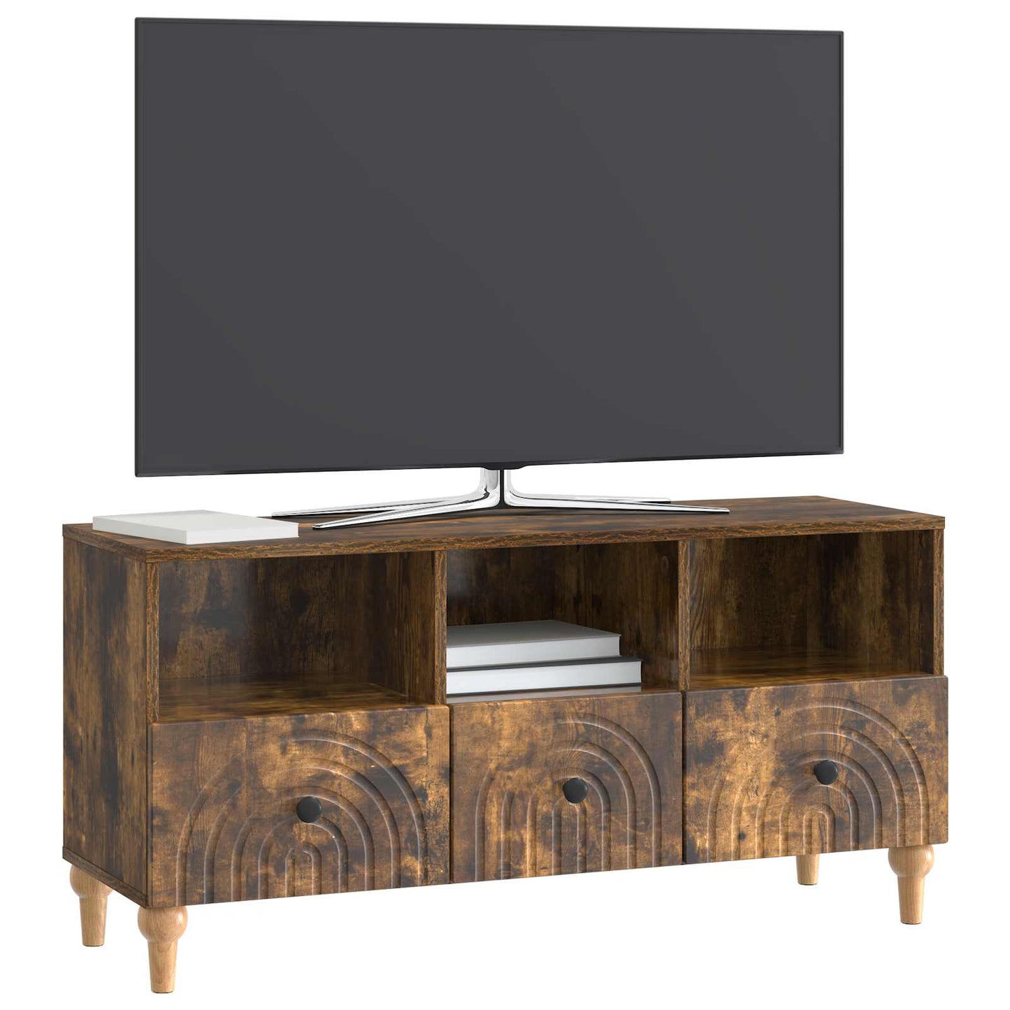 TV-skab Røget Eg 102 x 34,5 x 50 cm Konstrueret træ