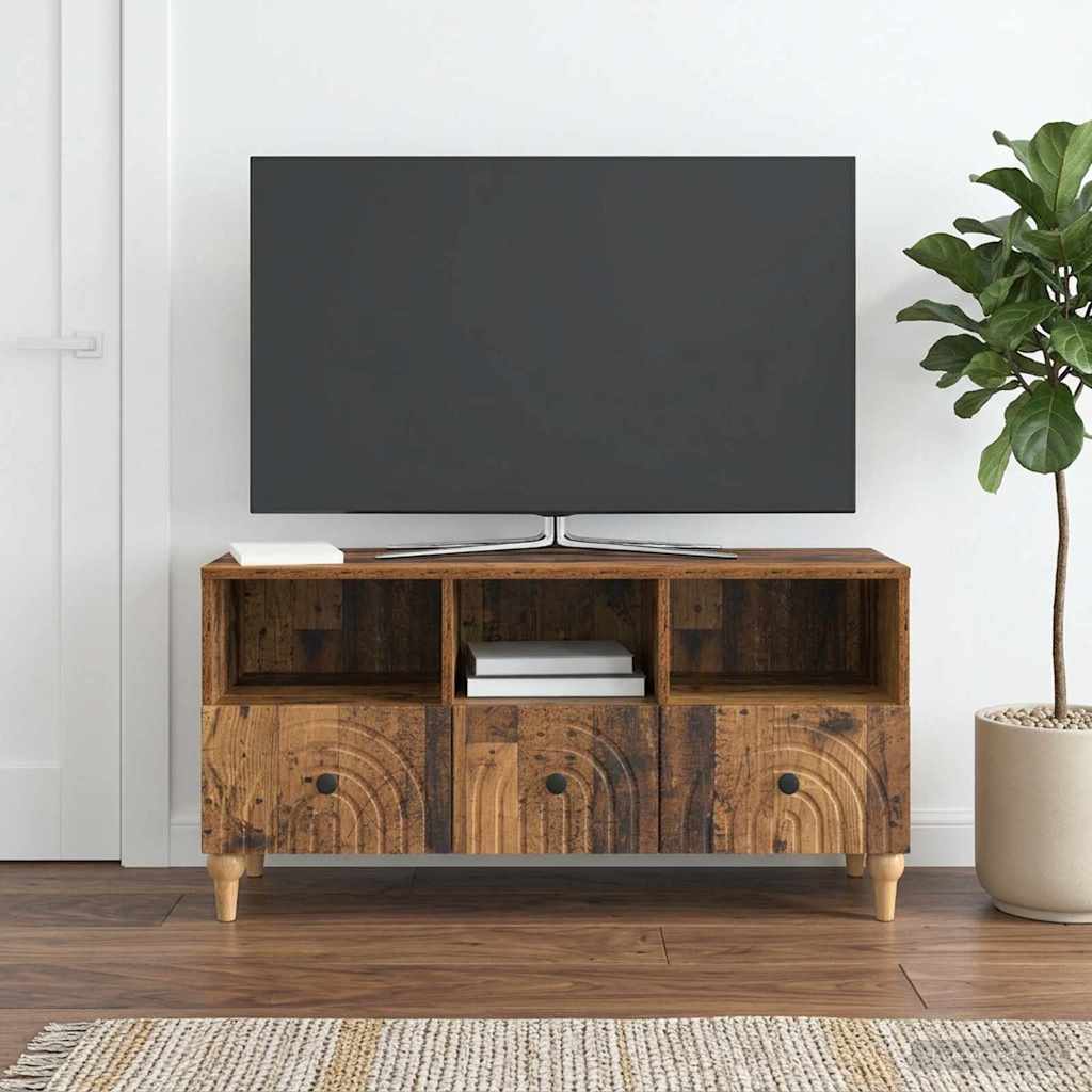 TV-skab Gammelt træ 102 x 34,5 x 50 cm Konstrueret træ