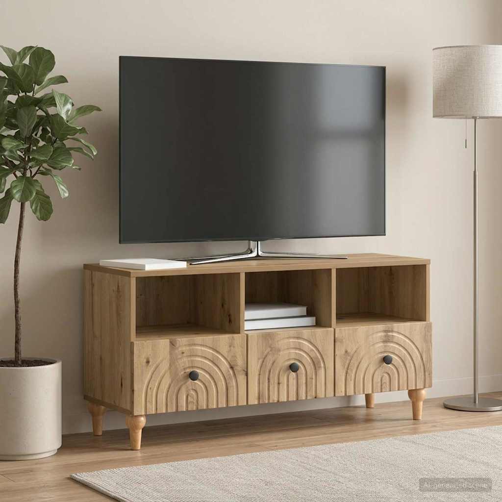 TV-skab Artisan Eg 102 x 34,5 x 50 cm Konstrueret træ