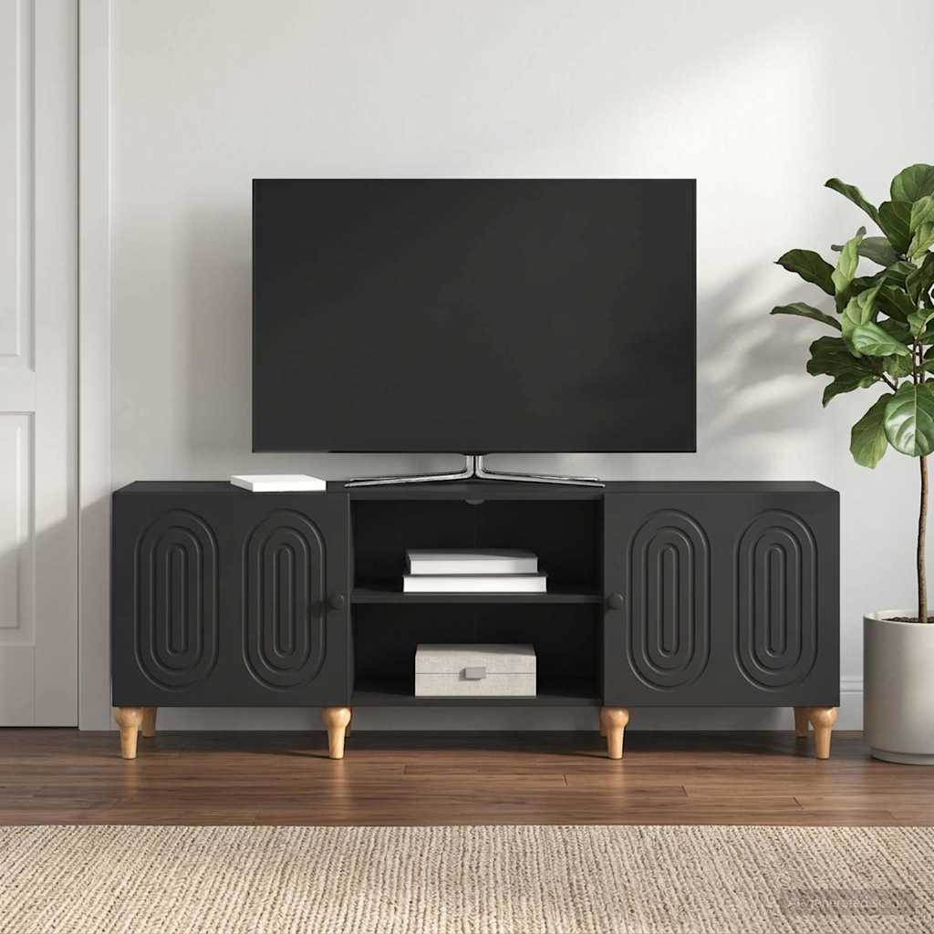 TV-skab Sort 150 x 31 x 50 cm Konstrueret træ