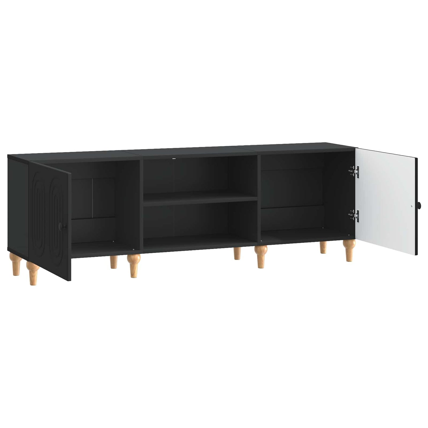 TV-skab Sort 150 x 31 x 50 cm Konstrueret træ