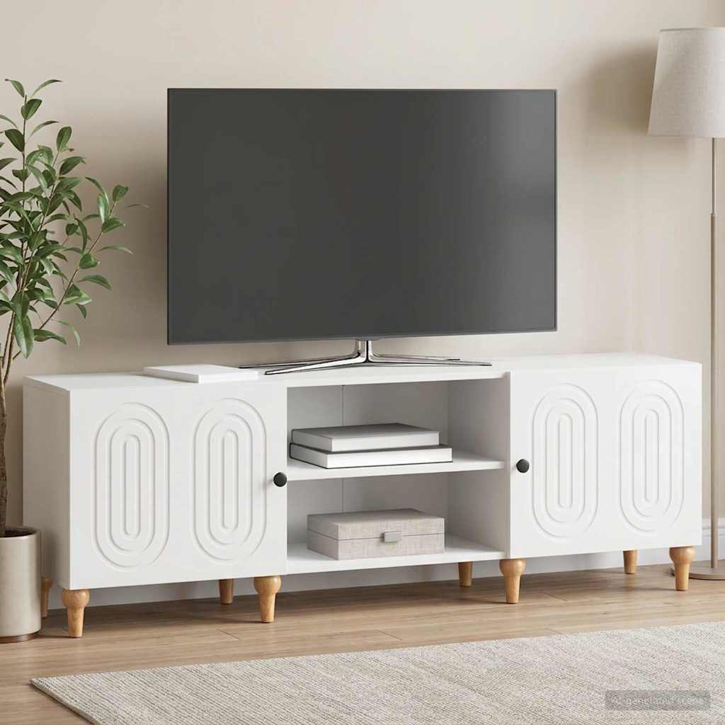 TV-skab Hvid højglans 150 x 31 x 50 cm Konstrueret træ