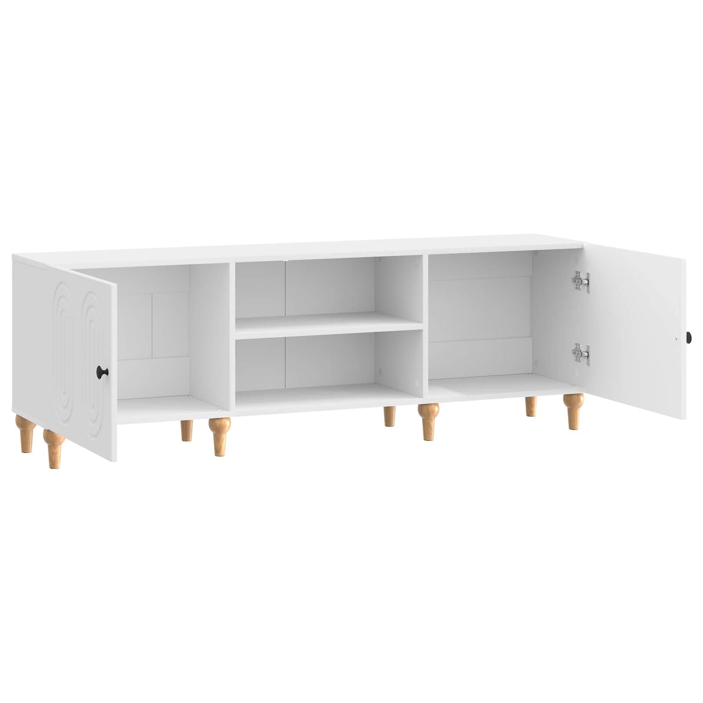 TV-skab Hvid højglans 150 x 31 x 50 cm Konstrueret træ