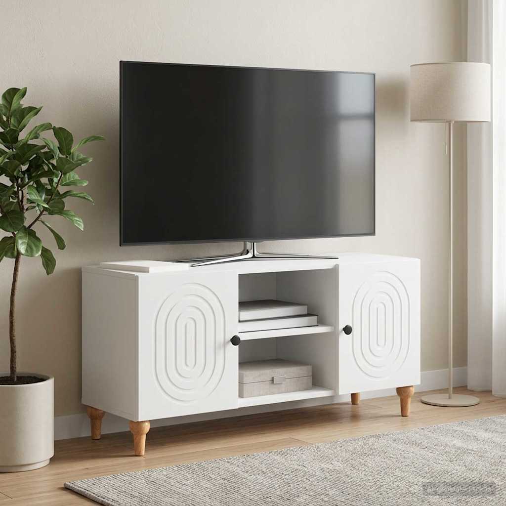 TV-skab Hvid 102 x 34,5 x 50 cm Konstrueret træ