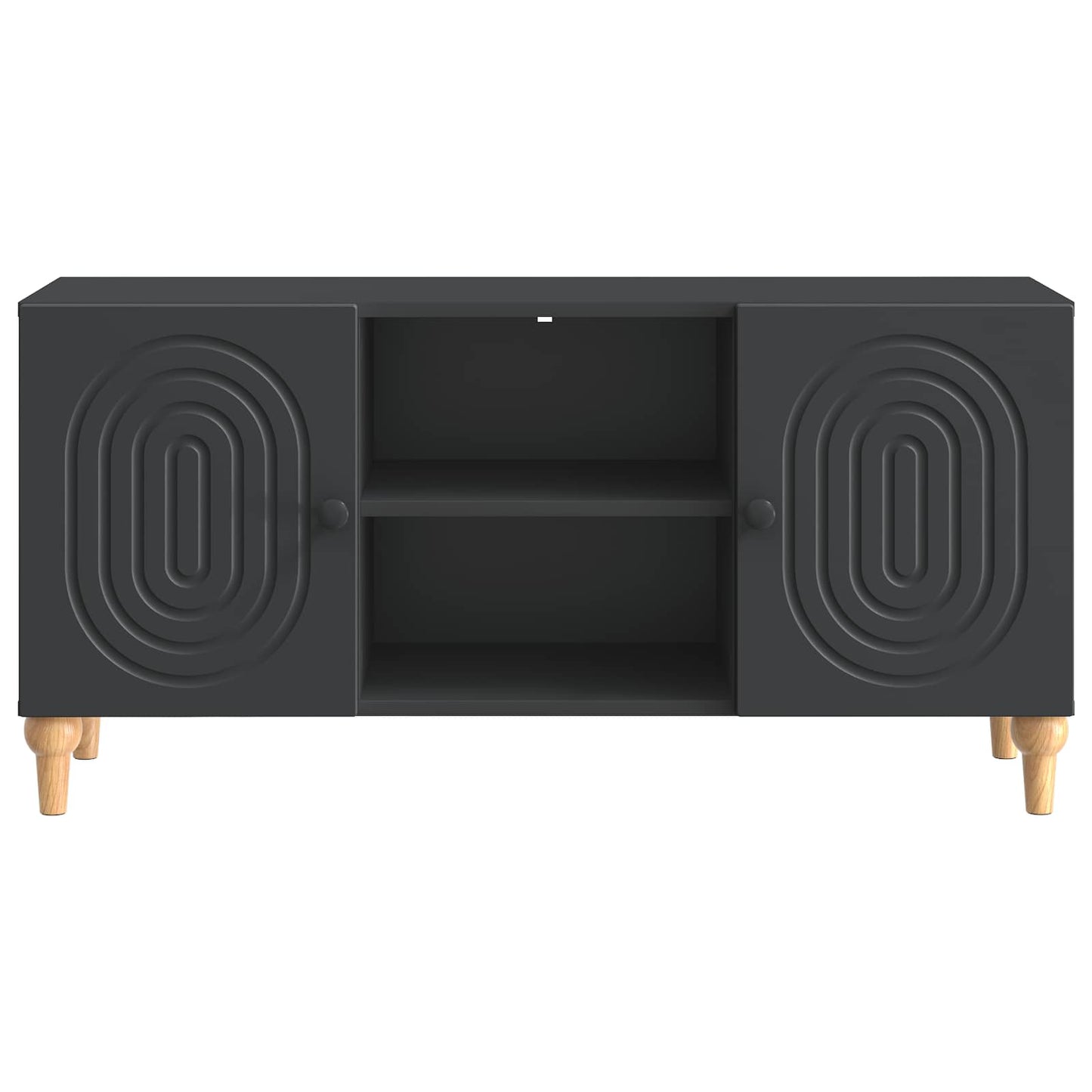 TV-skab Sort 102 x 34,5 x 50 cm Konstrueret træ