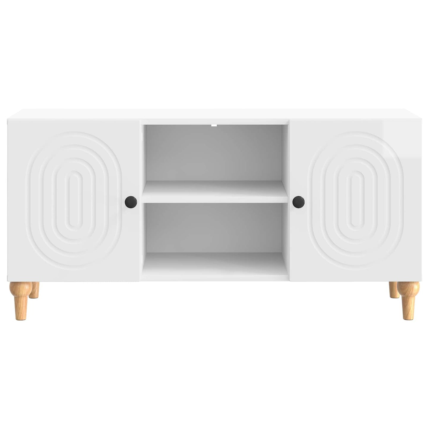 TV-skab Hvid højglans 102 x 34,5 x 50 cm Konstrueret træ