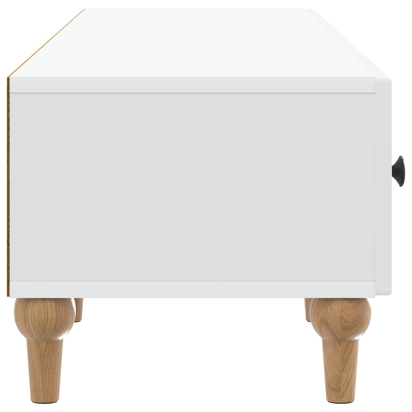TV-skab med skuffe Hvid 147 x 34,5 x 30 cm Konstrueret træ