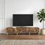 TV-skab med skuffe Røget eg 147 x 34,5 x 30 cm Konstrueret træ
