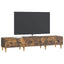 TV-skab med skuffe Røget eg 147 x 34,5 x 30 cm Konstrueret træ
