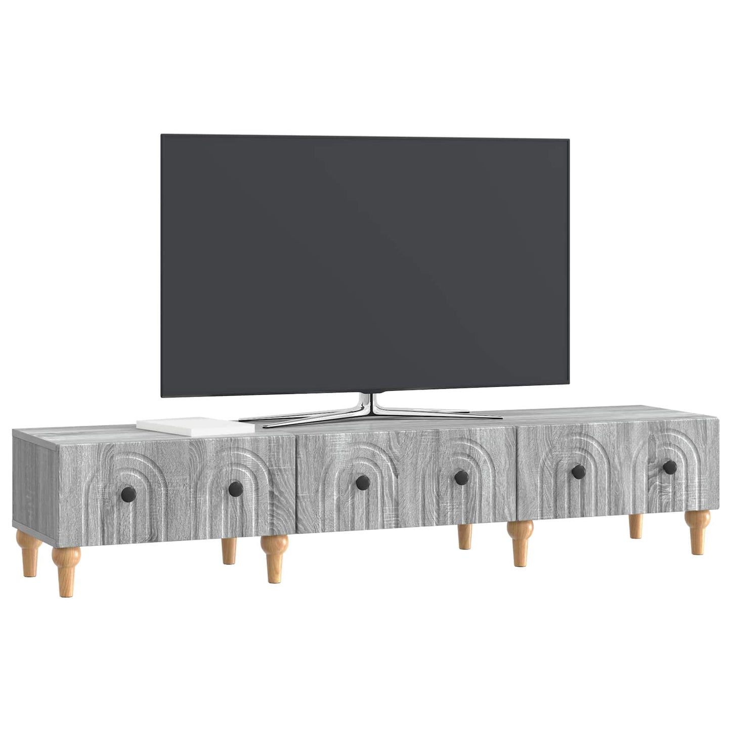 TV-skab Grå sonoma-eg 147 x 34,5 x 30 cm Konstrueret træ