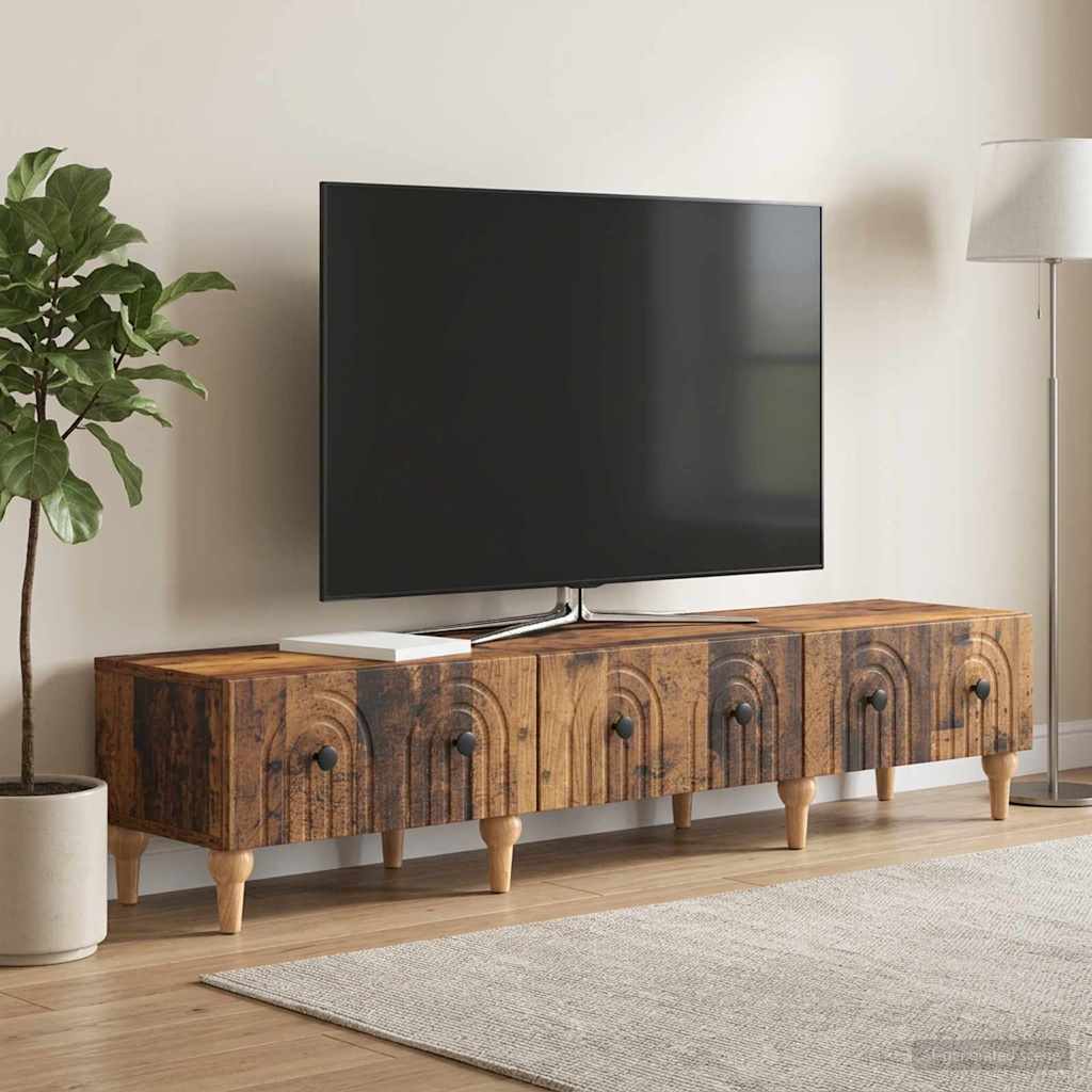 TV-skab Gammelt træ 147 x 34,5 x 30 cm Konstrueret træ