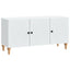 TV-skab Hvid 99 x 34,5 x 50 cm Konstrueret træ