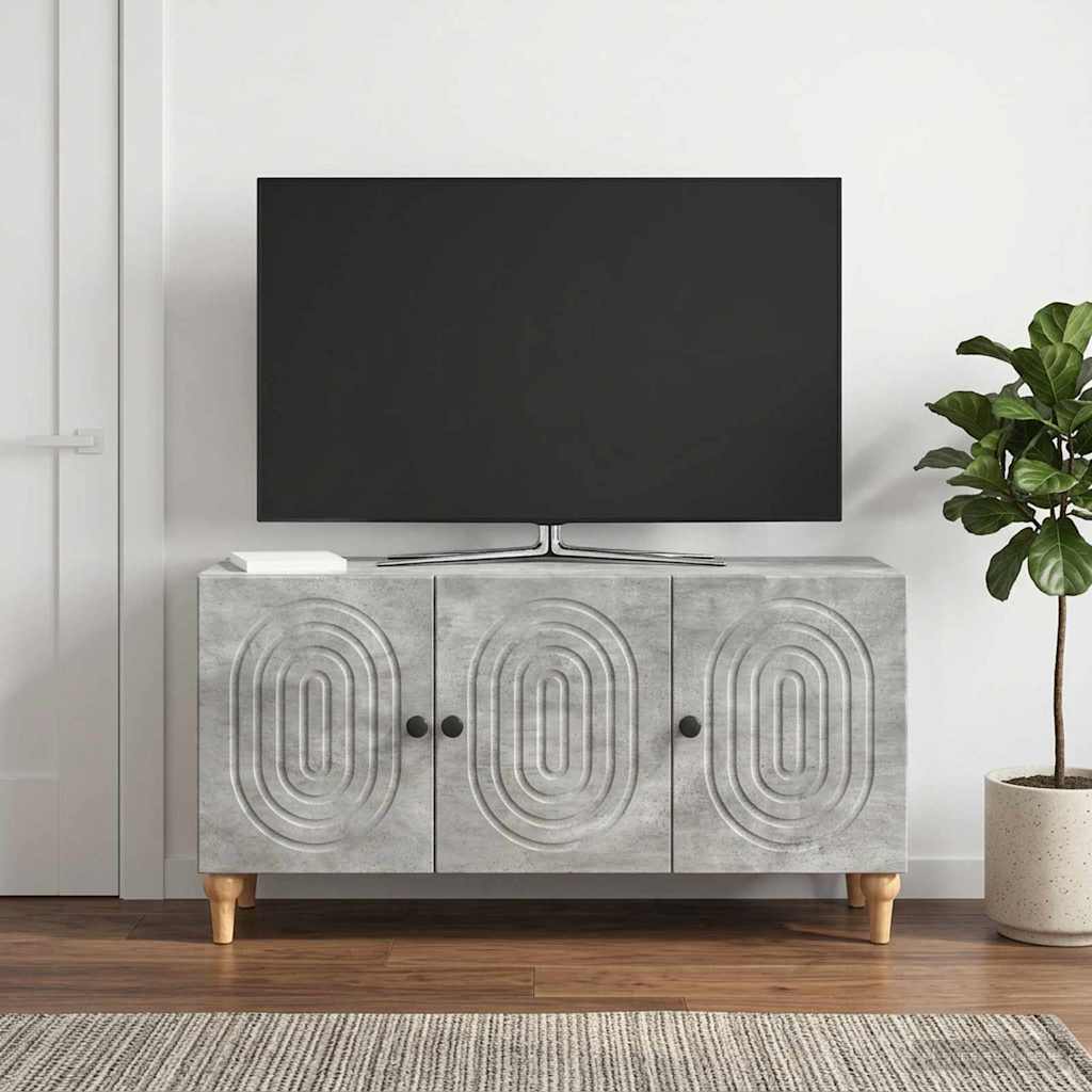 TV-skab Betongrå 99 x 34,5 x 50 cm Konstrueret træ
