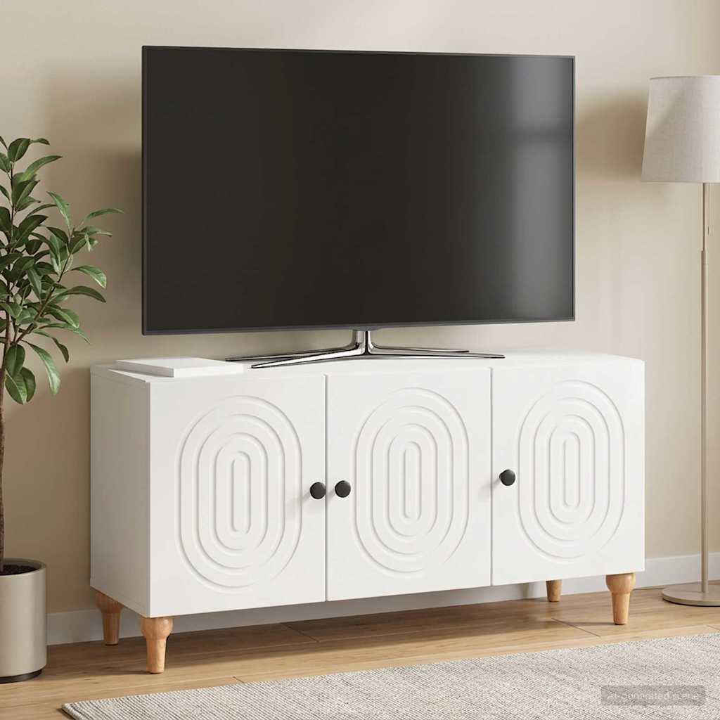 TV-skab Hvid højglans 99 x 34,5 x 50 cm Konstrueret træ