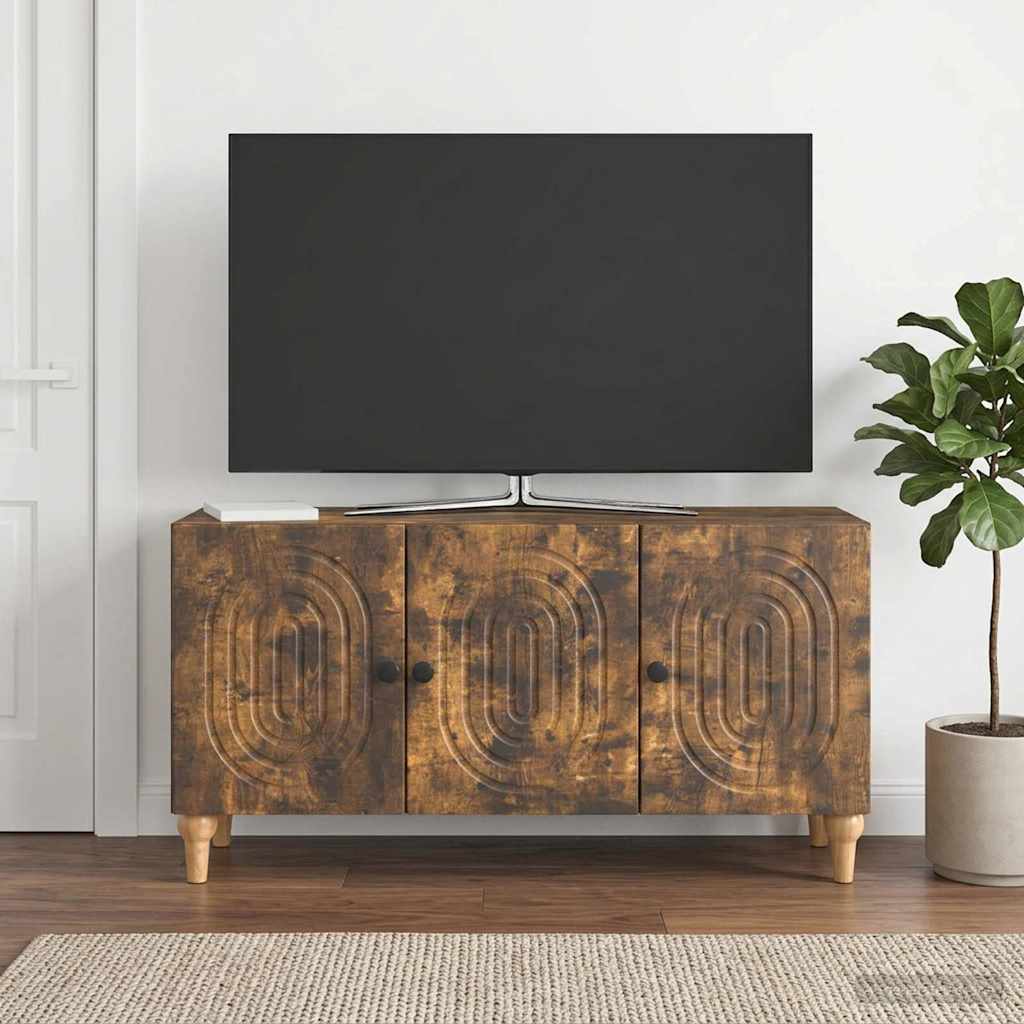 TV-skab Røget eg 99 x 34,5 x 50 cm Konstrueret træ